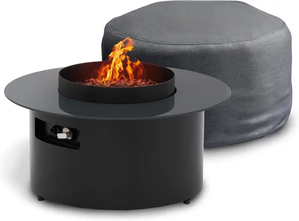 Dot 2-in-1 Couchtisch mit Gas Feuerstelle, Balkon und…