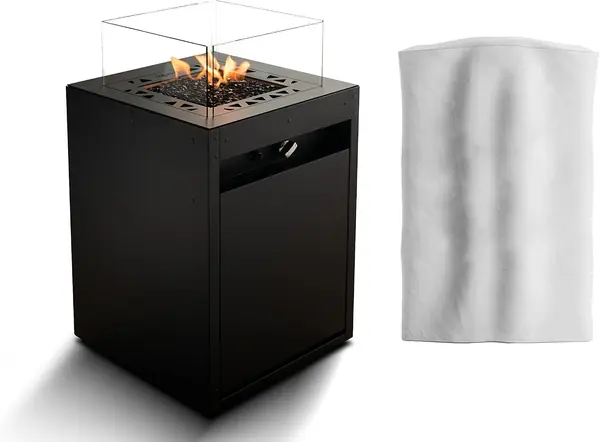 Square Dekorative Feuerstelle für Garten mit schützender…